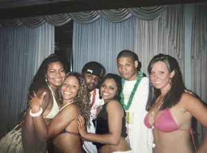 Young Thunder at pool party.